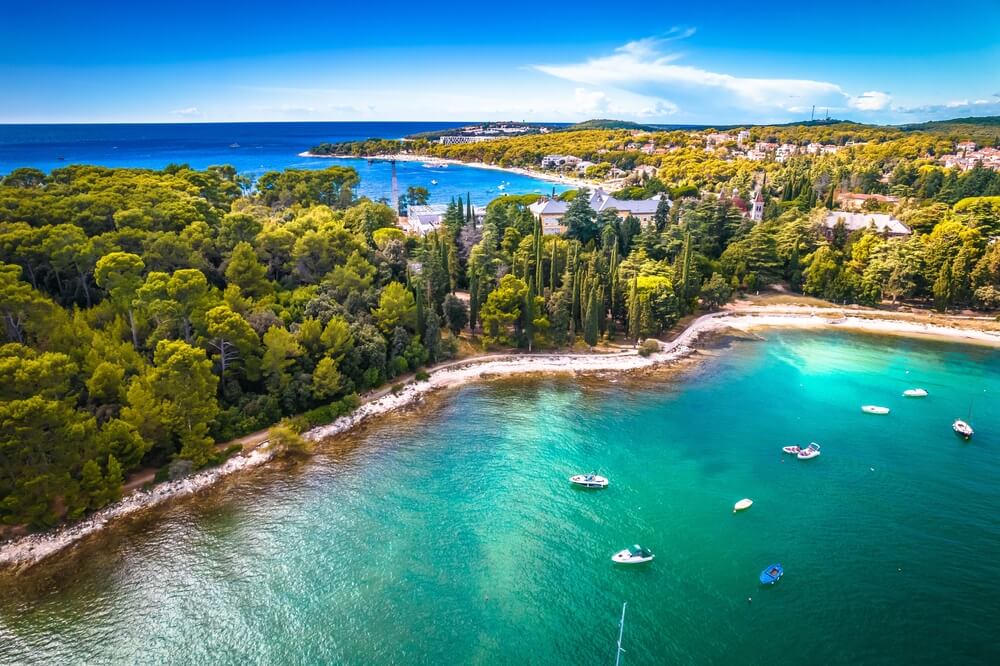 Rovinj coastline in Istria Croatia