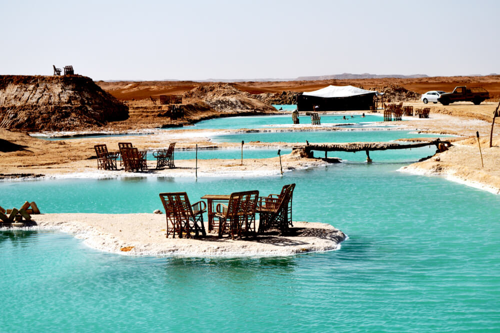 Siwa Egypt salt pools and resting spot