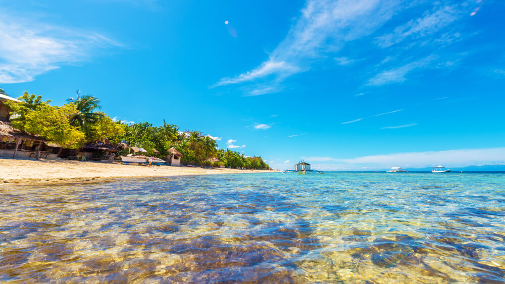 clear ocean in the Philippines