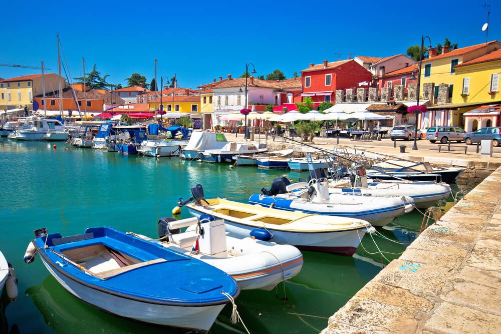 colorful boats in Novigrad Istria