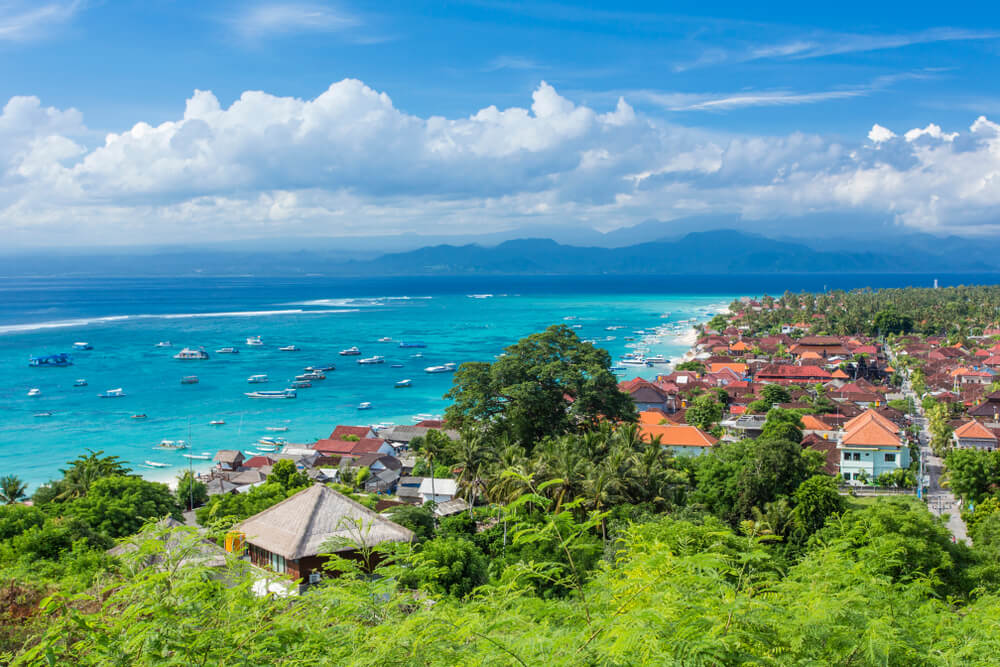 lush landscape near a beach in Indonesia