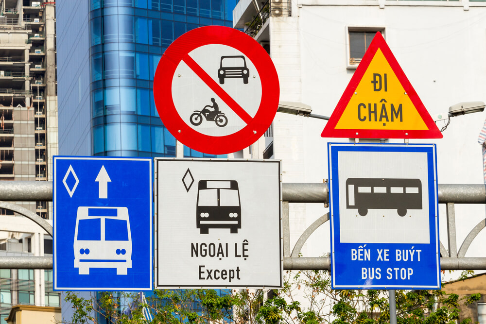 street signs in Vietnam