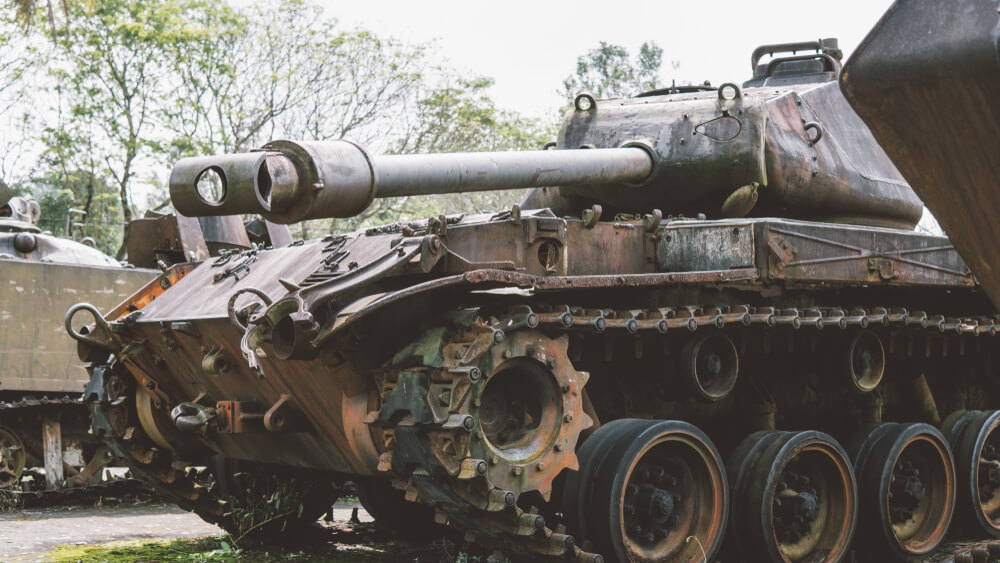 tank outside the war remnants museum ho chi minh city