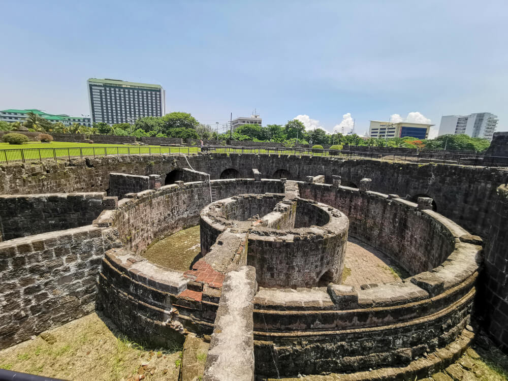 round Baluarte de San Diego walls in Intramuros, Manila