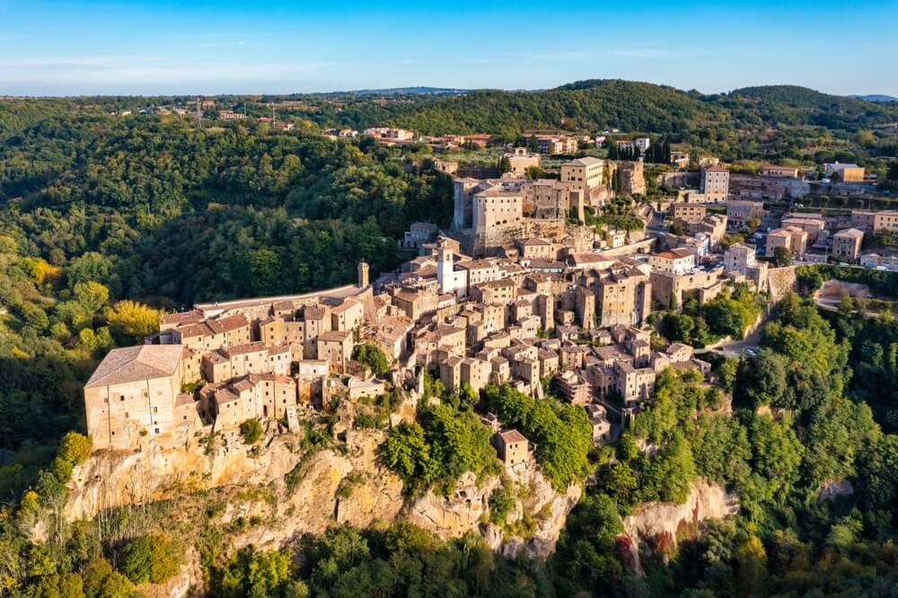 hilltop town of Pitigliano in Tuscany