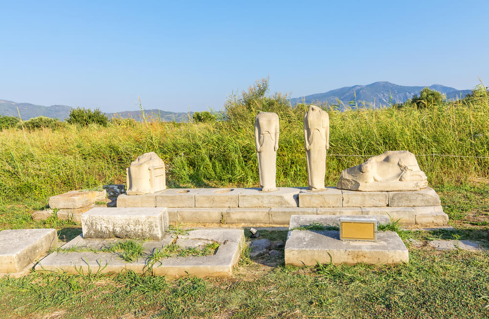 Pythagoreion and Heraion of Samos statues in Greece