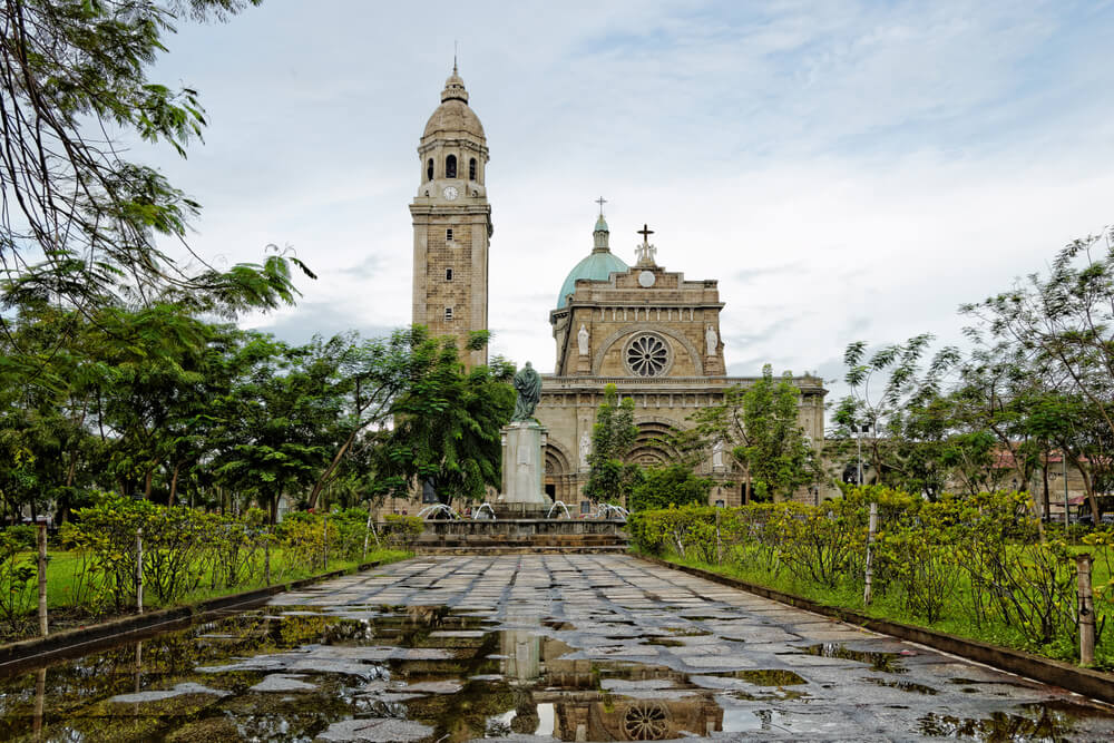 pathway to the Manila Cathedral in Intramuros, Manila
