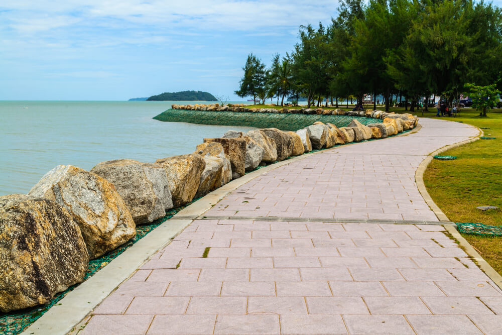 bricked running trail in Phuket