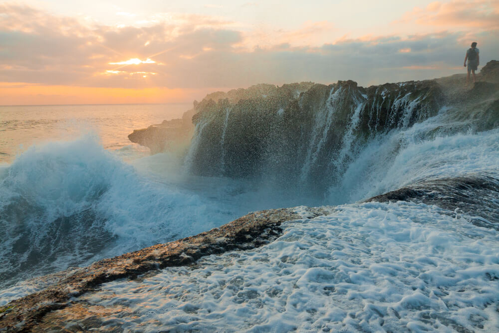 waterfalls in Nusa Island Indonesia