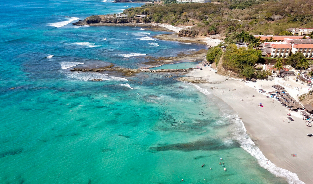 drone view of Playa Punta Mita in Mexico