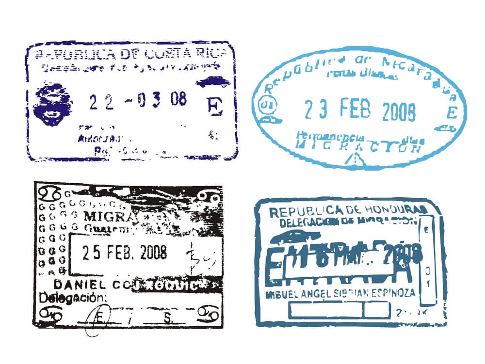 hondura guatemala passport stamps